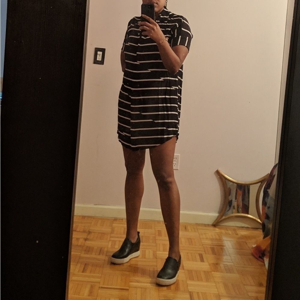 Madewell striped shirt dress